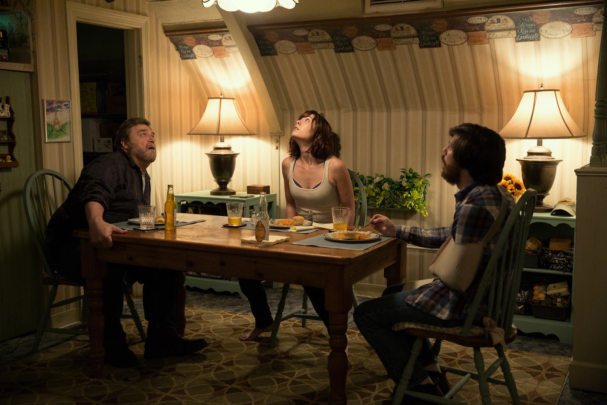 John Goodman, Mary Elizabeth Winstead and John Gallagher Jr. in Paramount Pictures' 10 Cloverfield Lane (2016)