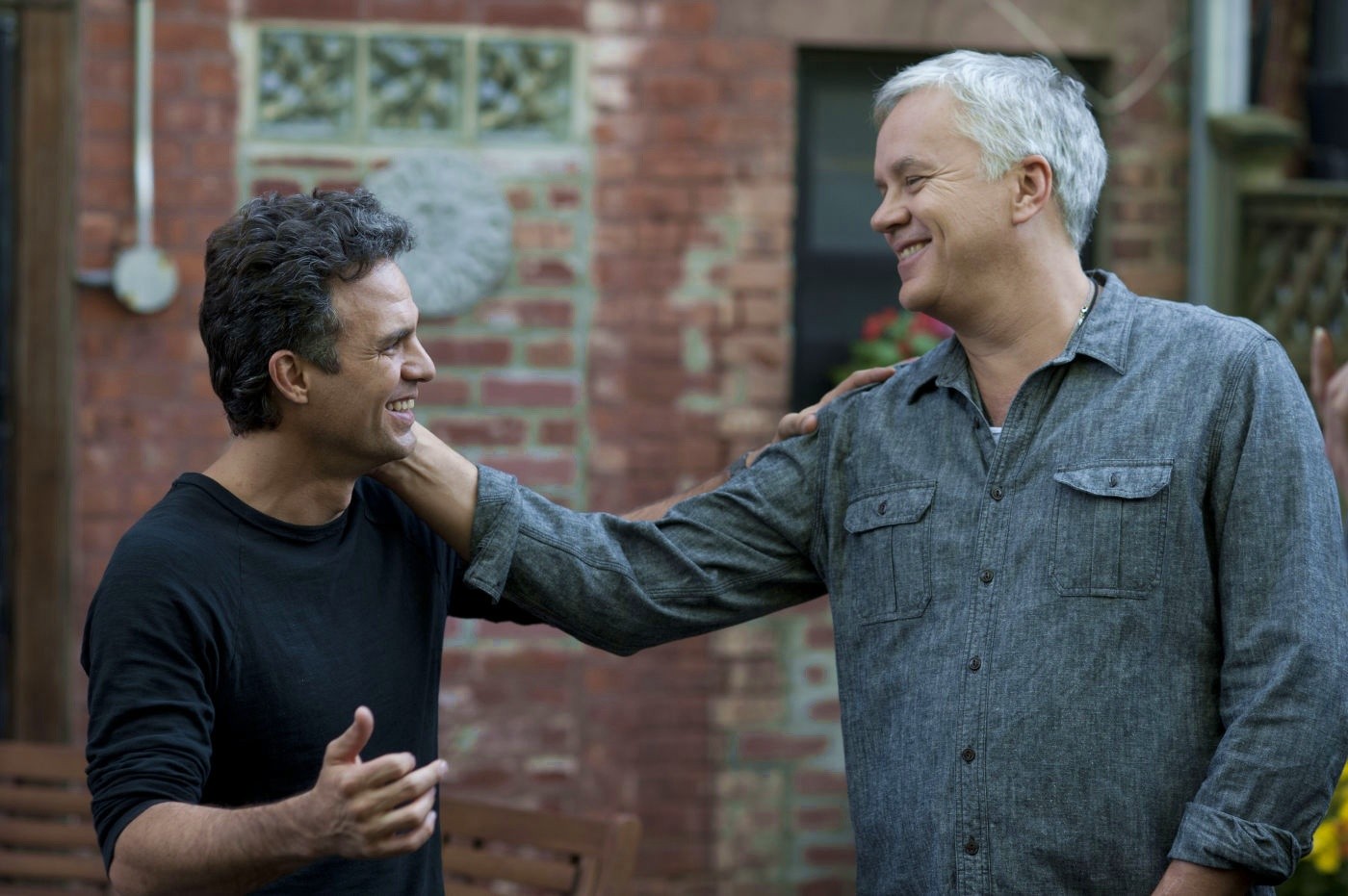 Mark Ruffalo stars as Adam and Tim Robbins stars as Mike in Lionsgate Films' Thanks for Sharing (2013)