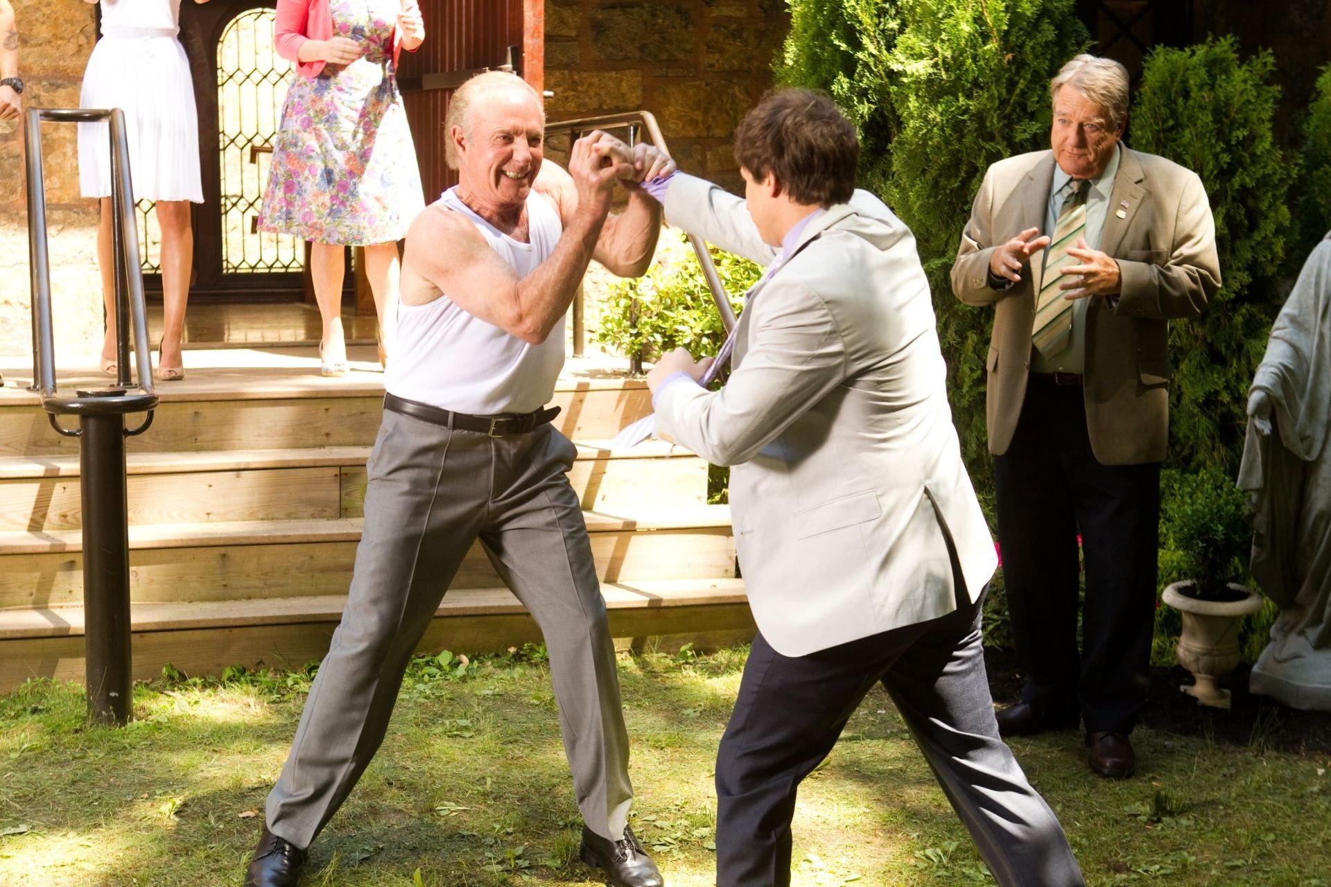 James Caan stars as Father McNally and Andy Samberg stars as Todd Peterson in Columbia Pictures' That's My Boy (2012). Photo credit by Tracy Bennett.