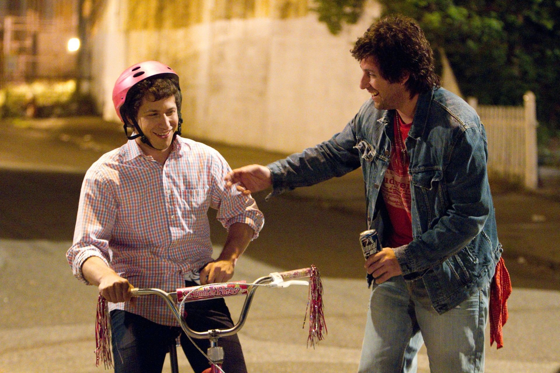 Andy Samberg stars as Todd Peterson and Adam Sandler stars as Donny Berger in Columbia Pictures' That's My Boy (2012). Photo credit by Tracy Bennett.