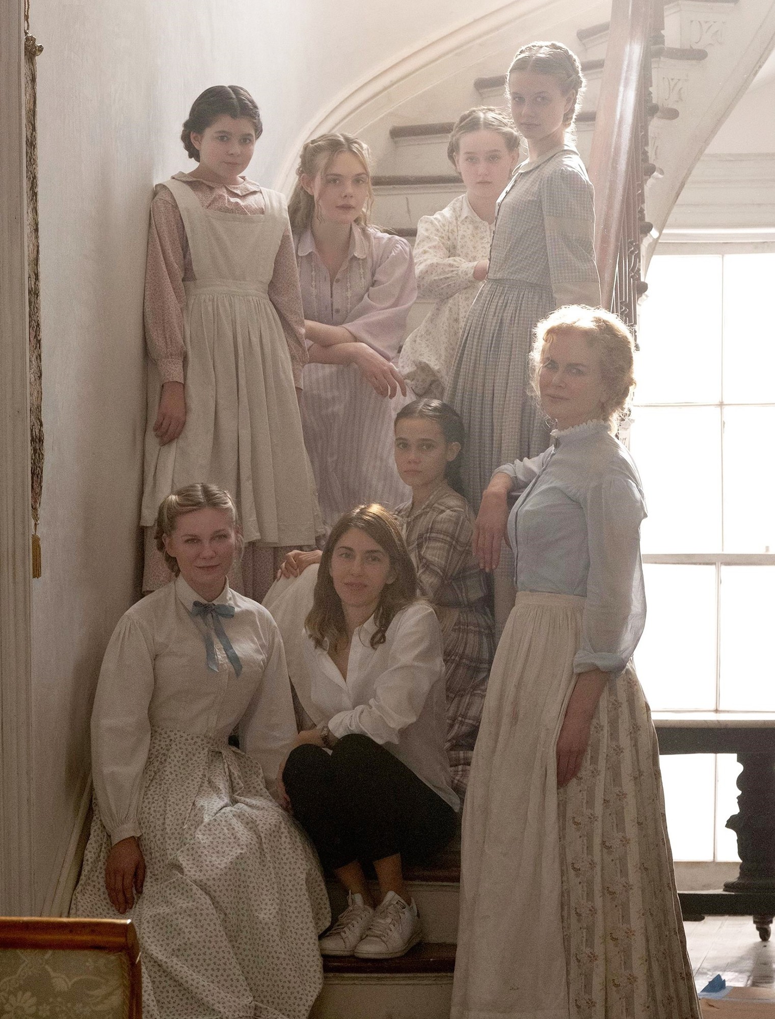 Addison Riecke, Elle Fanning, Emma Howard, Angourie Rice, Kirsten Dunst, Sofia Coppola, Oona Laurence and Nicole Kidman in Focus Features' The Beguiled (2017)