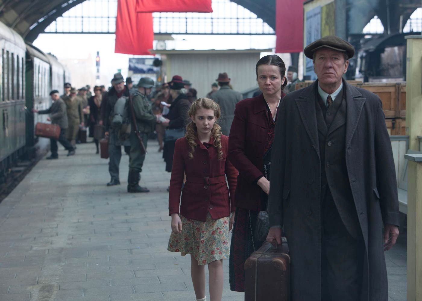 Sophie Nelisse, Emily Watson and Geoffrey Rush in 20th Century Fox's The Book Thief (2013)