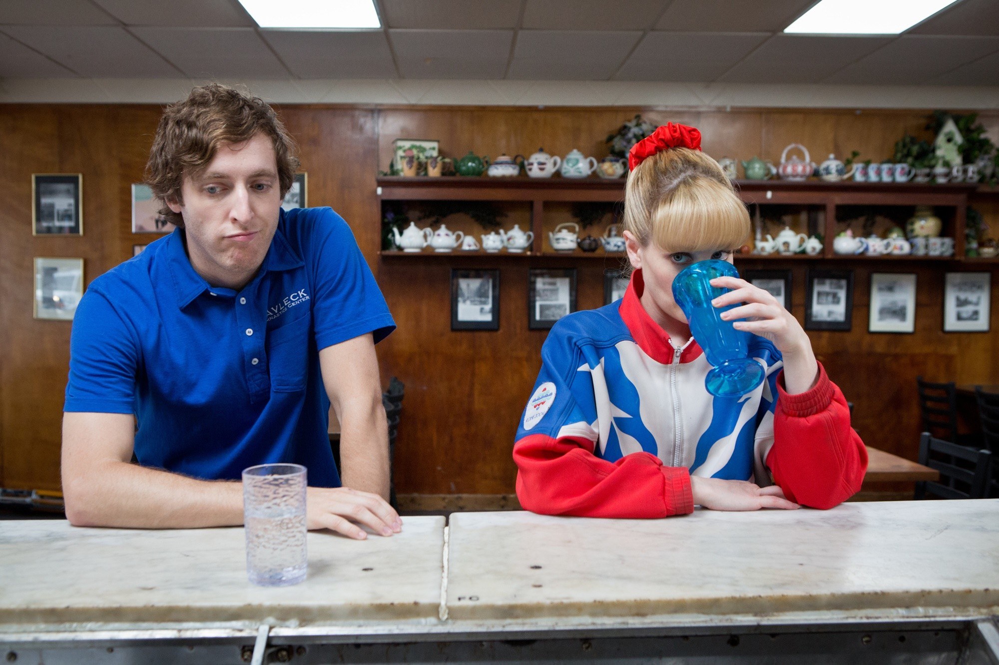 Thomas Middleditch stars as Ben and Melissa Rauch stars as Hope Annabelle Greggory in Sony Pictures Classics' The Bronze (2016)