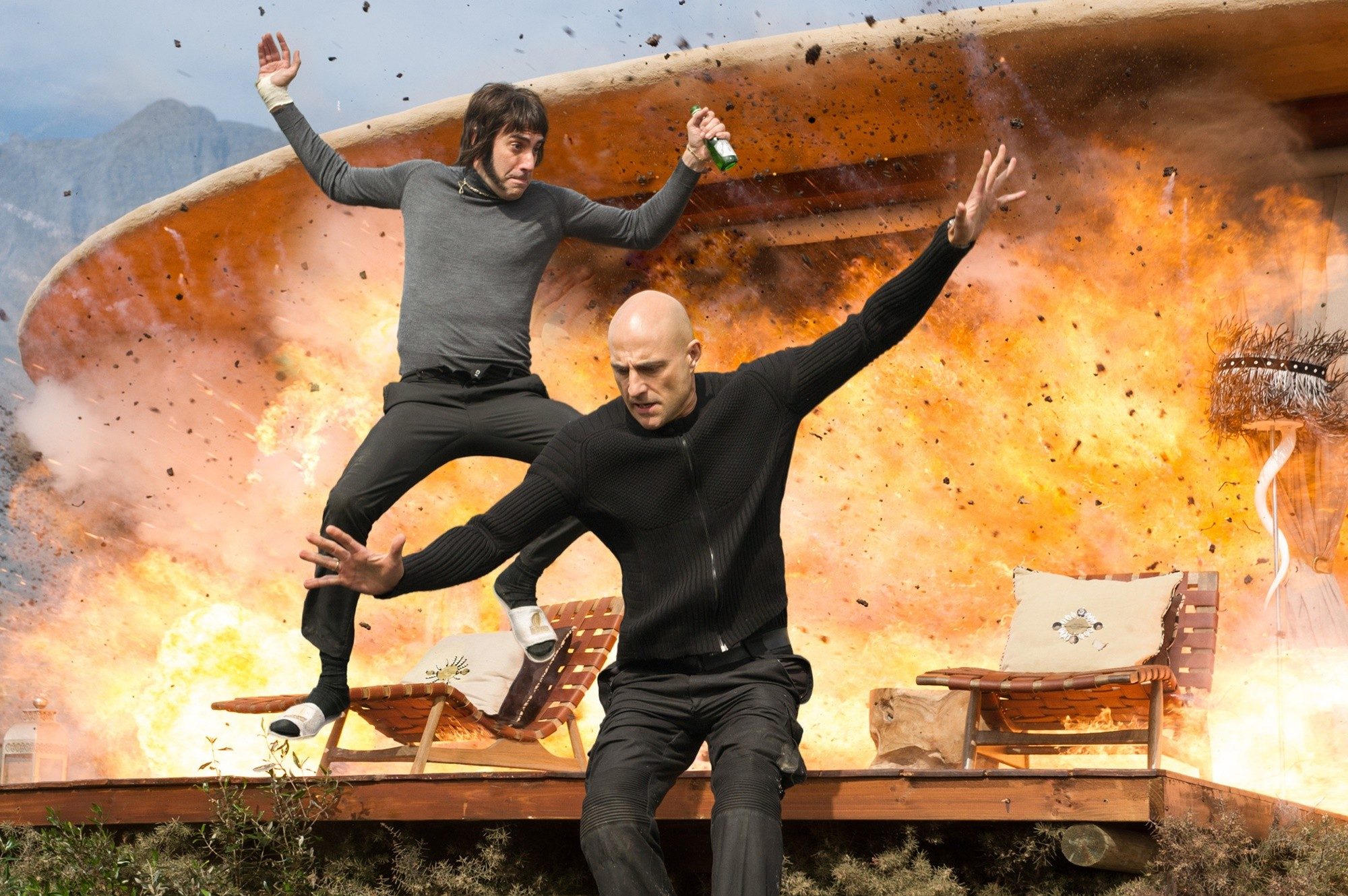 Sacha Baron Cohen and Mark Strong in Columbia Pictures' The Brothers Grimsby (2016)