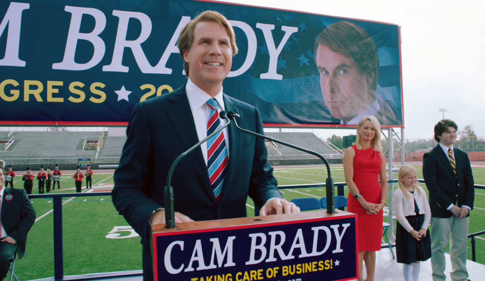 Will Ferrell, Katherine LaNasa, Madison Wolfe and Randall D. Cunningham in Warner Bros. Pictures' The Campaign (2012)