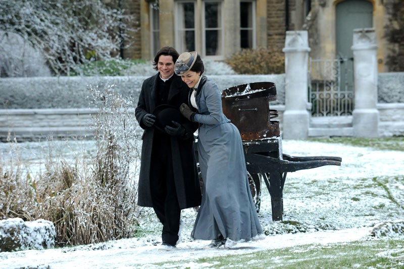 Hans Matheson stars as David Richmond and Samantha Barks stars as Emily Barstow in EchoLight Studios' The Christmas Candle (2013)
