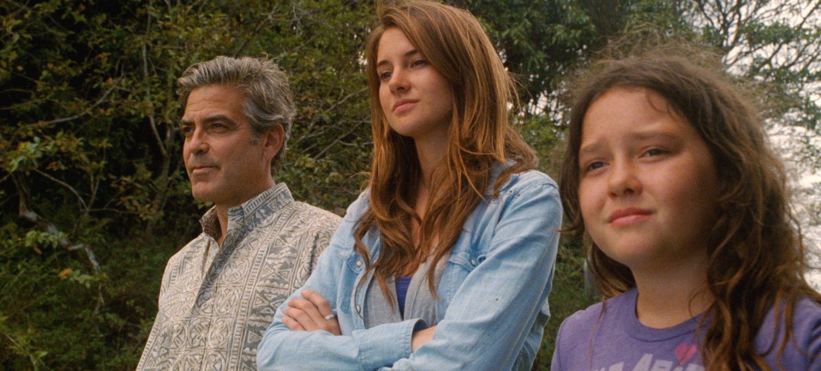 George Clooney, Shailene Woodley and Amara Miller in Fox Searchlight Pictures' The Descendants (2011)