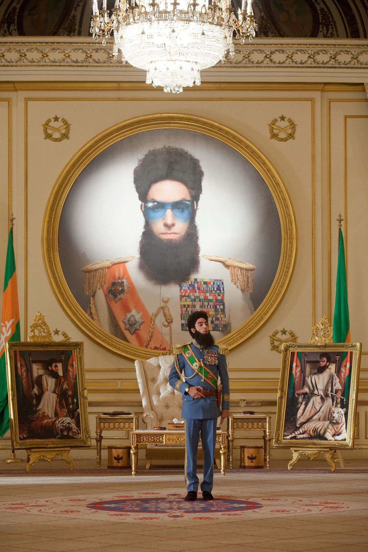 Sacha Baron Cohen stars as General Aladeen in Paramount Pictures' The Dictator (2012). Photo credit by Melinda Sue Gordon.