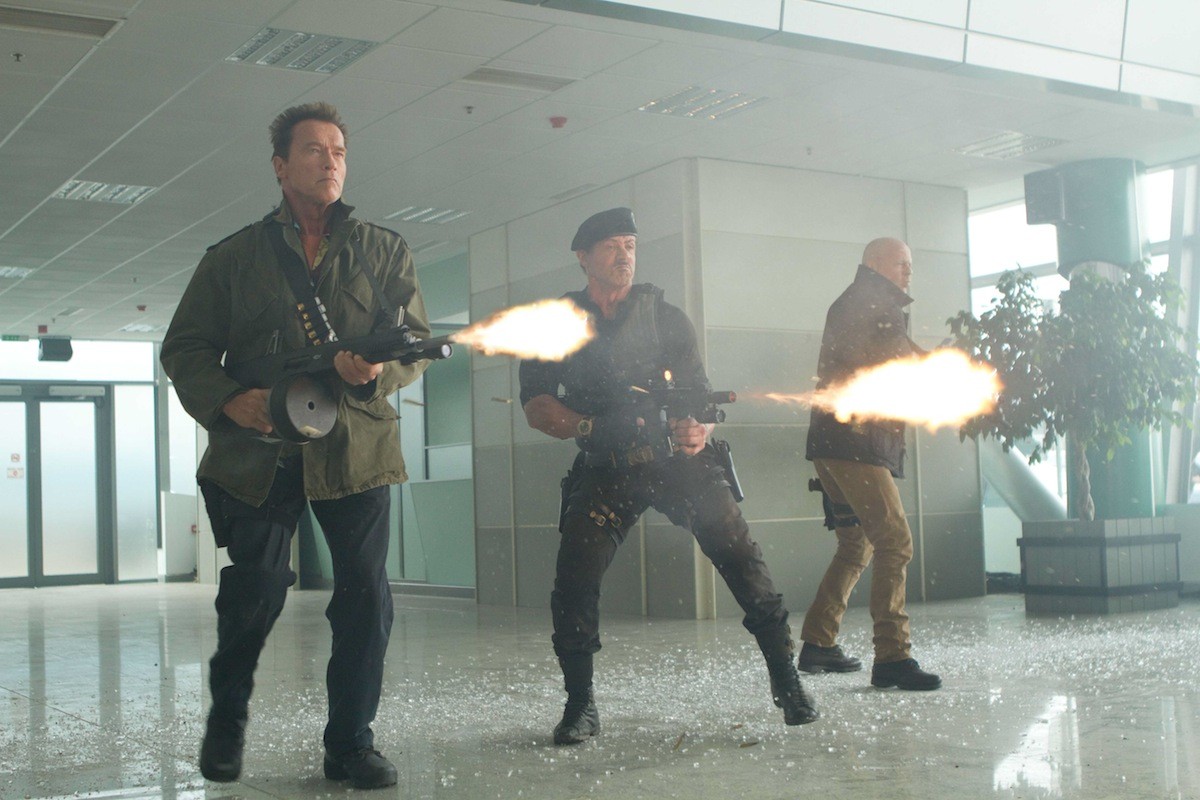 Arnold Schwarzenegger, Sylvester Stallone, Bruce Willis