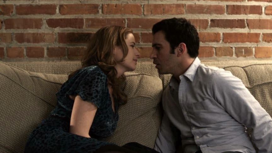 Jenna Fischer stars as Janice and Chris Messina stars as Tim in Tribeca Films' The Giant Mechanical Man (2012)