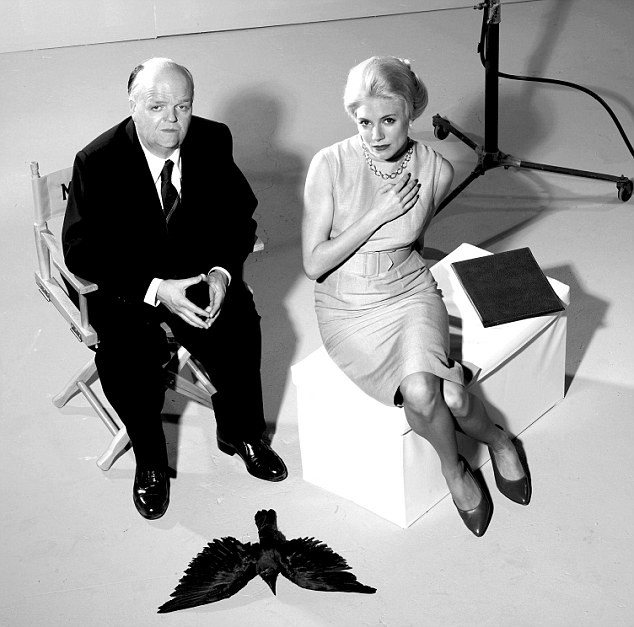 Toby Jones stars as Alfred Hitchcock and Sienna Miller stars as Tippi Hedren in HBO Films' The Girl (2012)