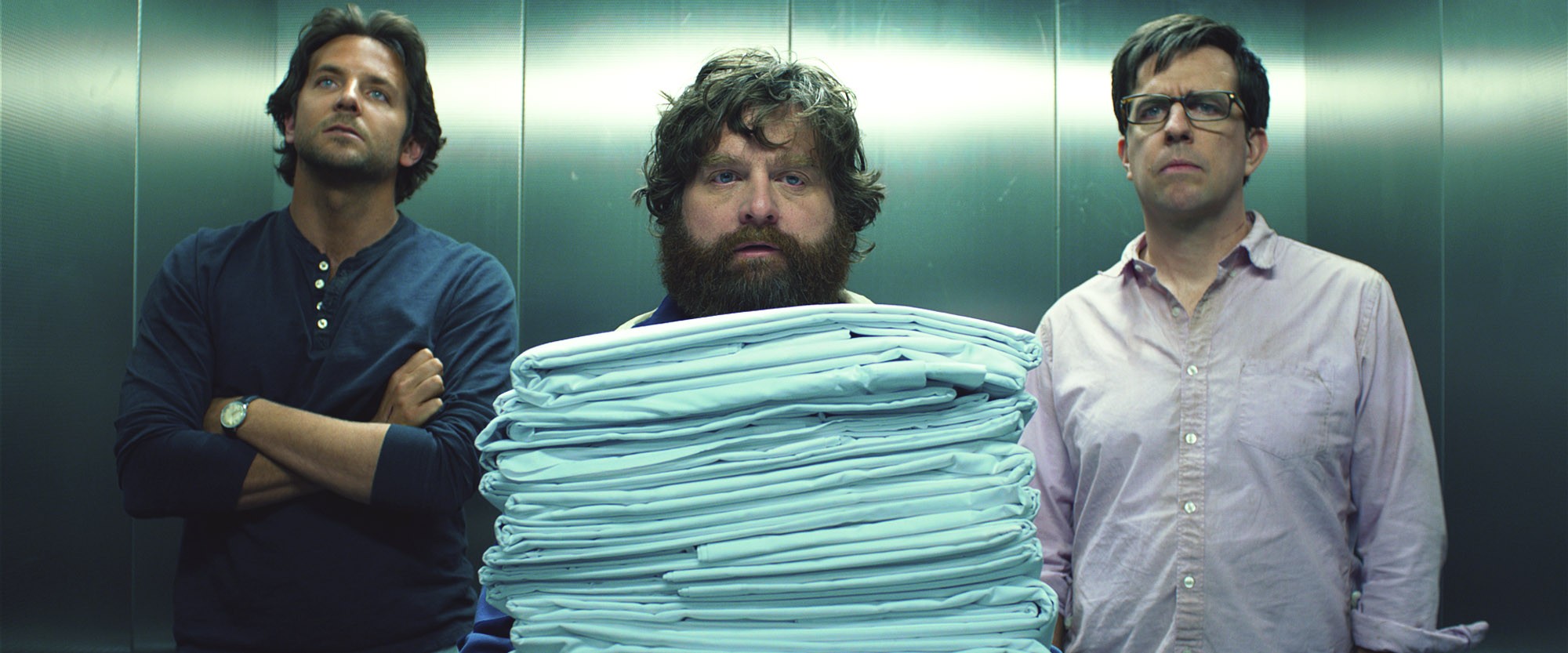 Bradley Cooper, Zach Galifianakis and Ed Helms in Warner Bros. Pictures' The Hangover Part III (2013)