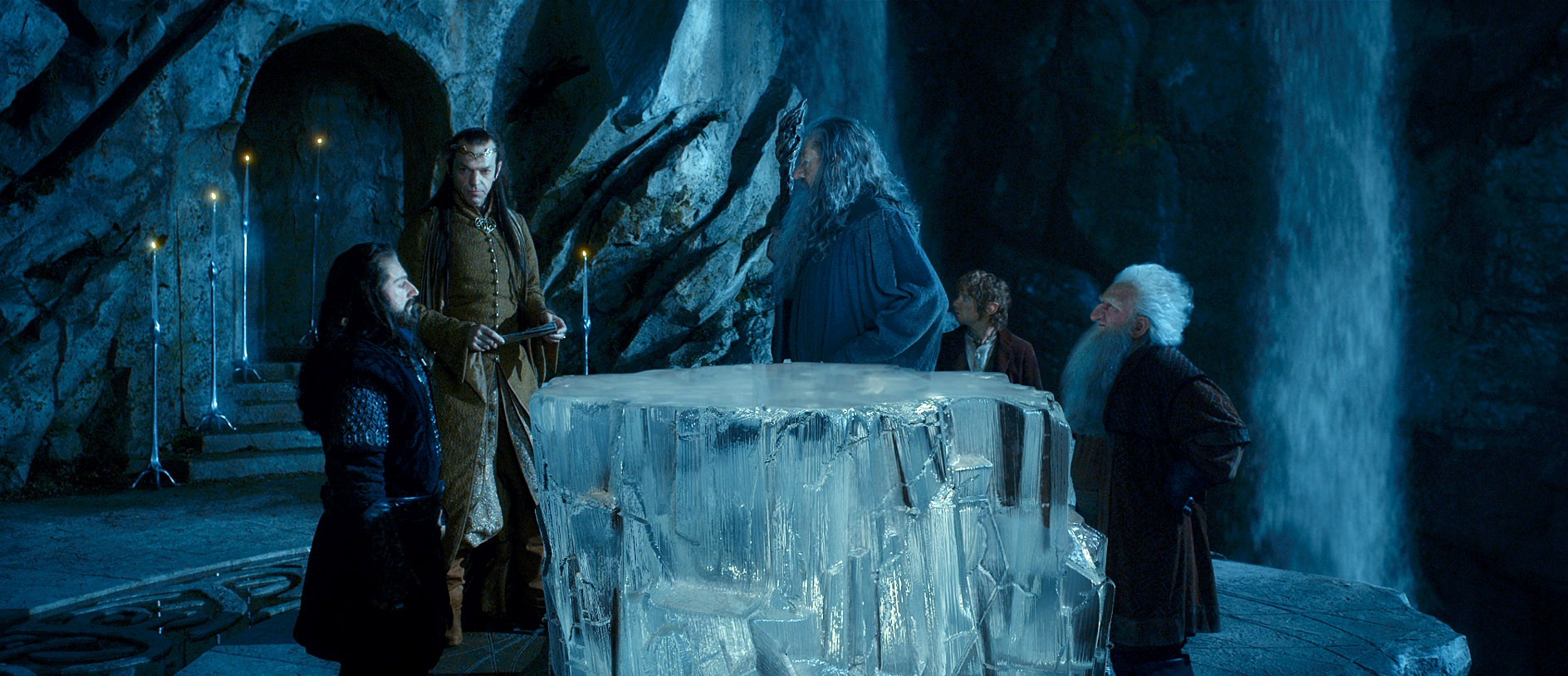 Richard Armitage, Hugo Weaving, Ian McKellen and Martin Freeman in Warner Bros. Pictures' The Hobbit: An Unexpected Journey (2012)