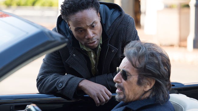 Victor Cruz stars as Guard and Al Pacino stars as Simon Axler in Millennium Films' The Humbling (2015)
