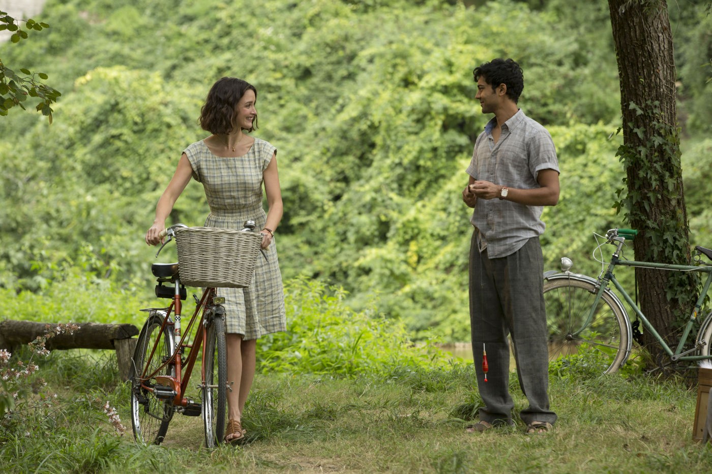 Charlotte Le Bon stars as Marguerite and Manish Dayal stars as Hassan in Walt Disney Pictures' The Hundred-Foot Journey (2014)