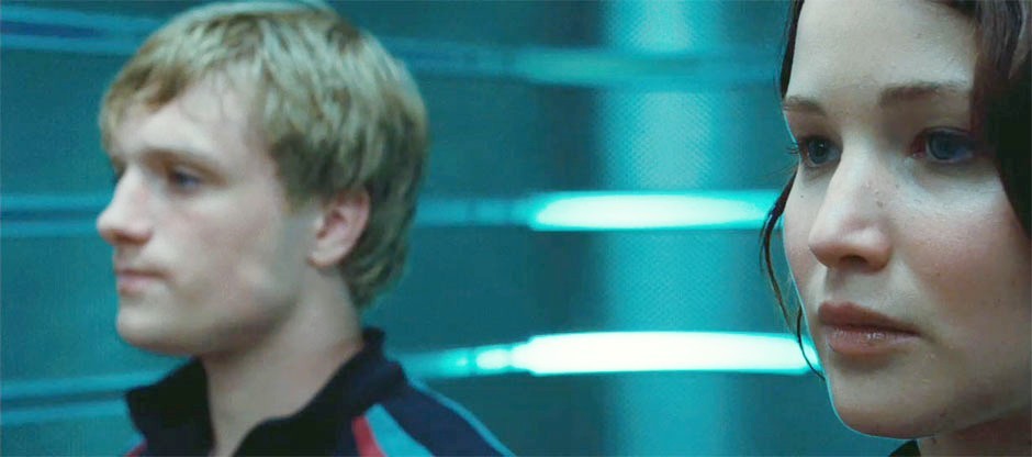 Josh Hutcherson stars as Peeta Mellark and Jennifer Lawrence stars as Katniss Everdeen in Lionsgate Films' The Hunger Games (2012)