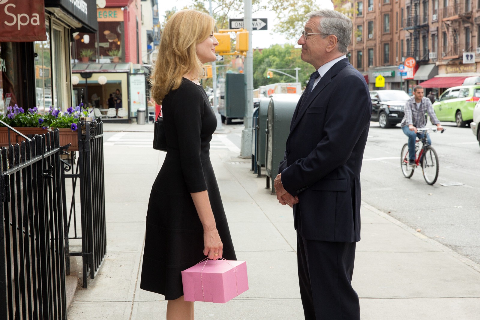 Rene Russo stars as Fiona and Robert De Niro stars as Ben Whittaker in Warner Bros. Pictures' The Intern (2015)