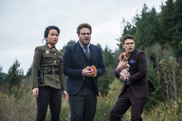 Diana Bang, Seth Rogen and James Franco in Columbia Pictures' The Interview (2014)