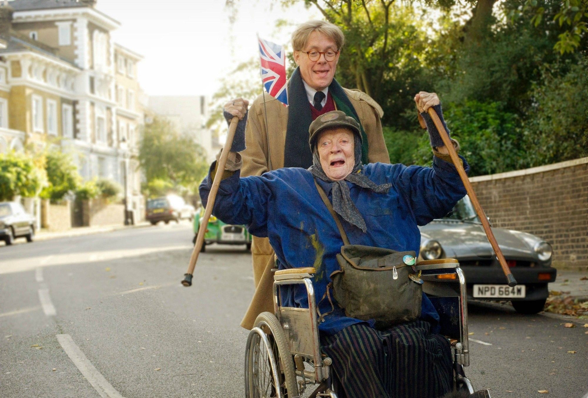 Alex Jennings stars as Alan Bennett and Maggie Smith stars as Miss Shepherd in Sony Pictures Classics' The Lady in the Van (2015)