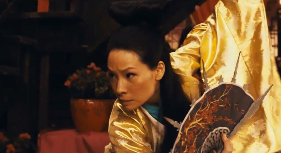 Lucy Liu stars as Madame Blossom in Universal Pictures' The Man with the Iron Fists (2012)