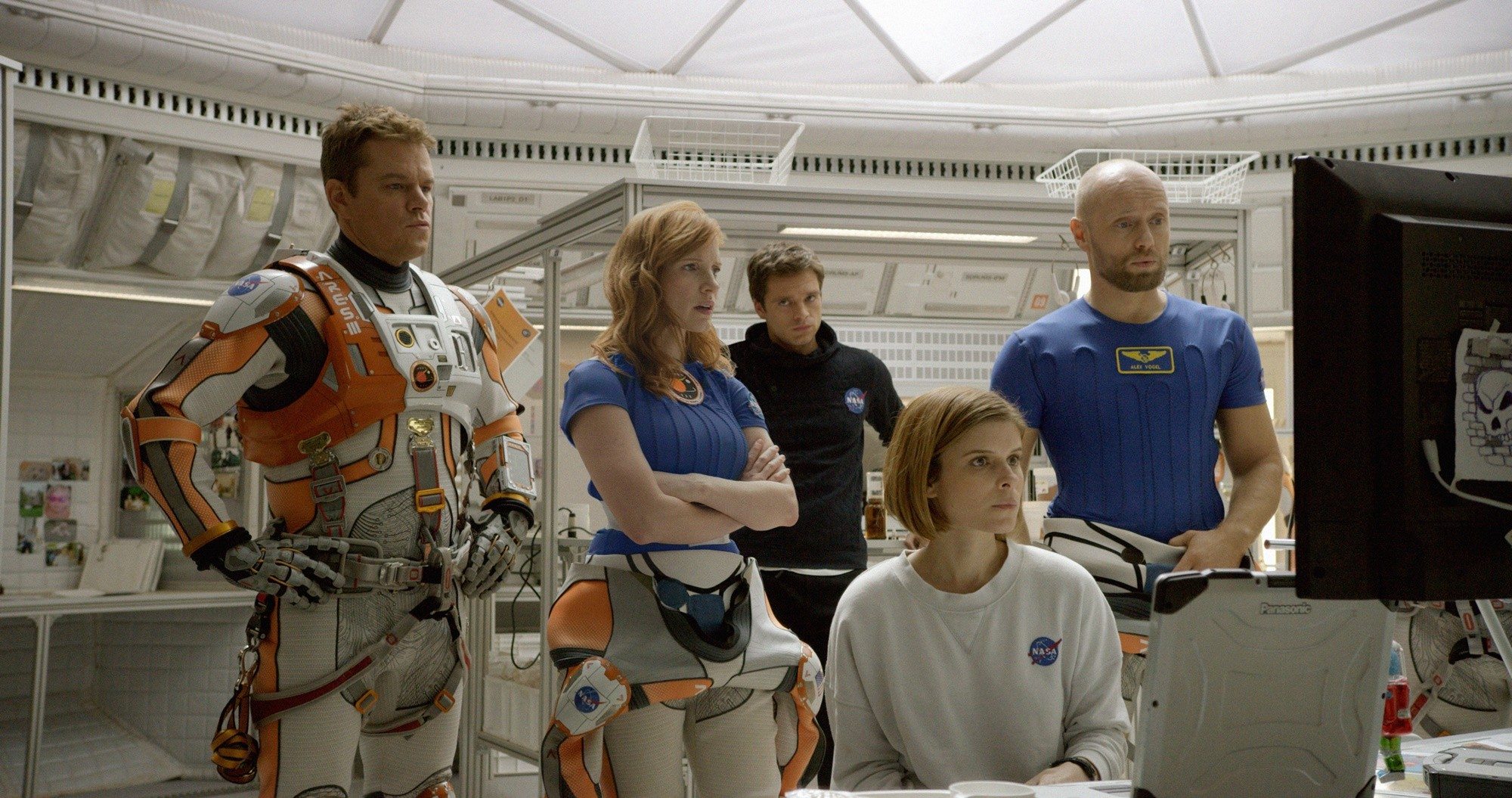 Matt Damon, Jessica Chastain and Kate Mara in 20th Century Fox's The Martian (2015)