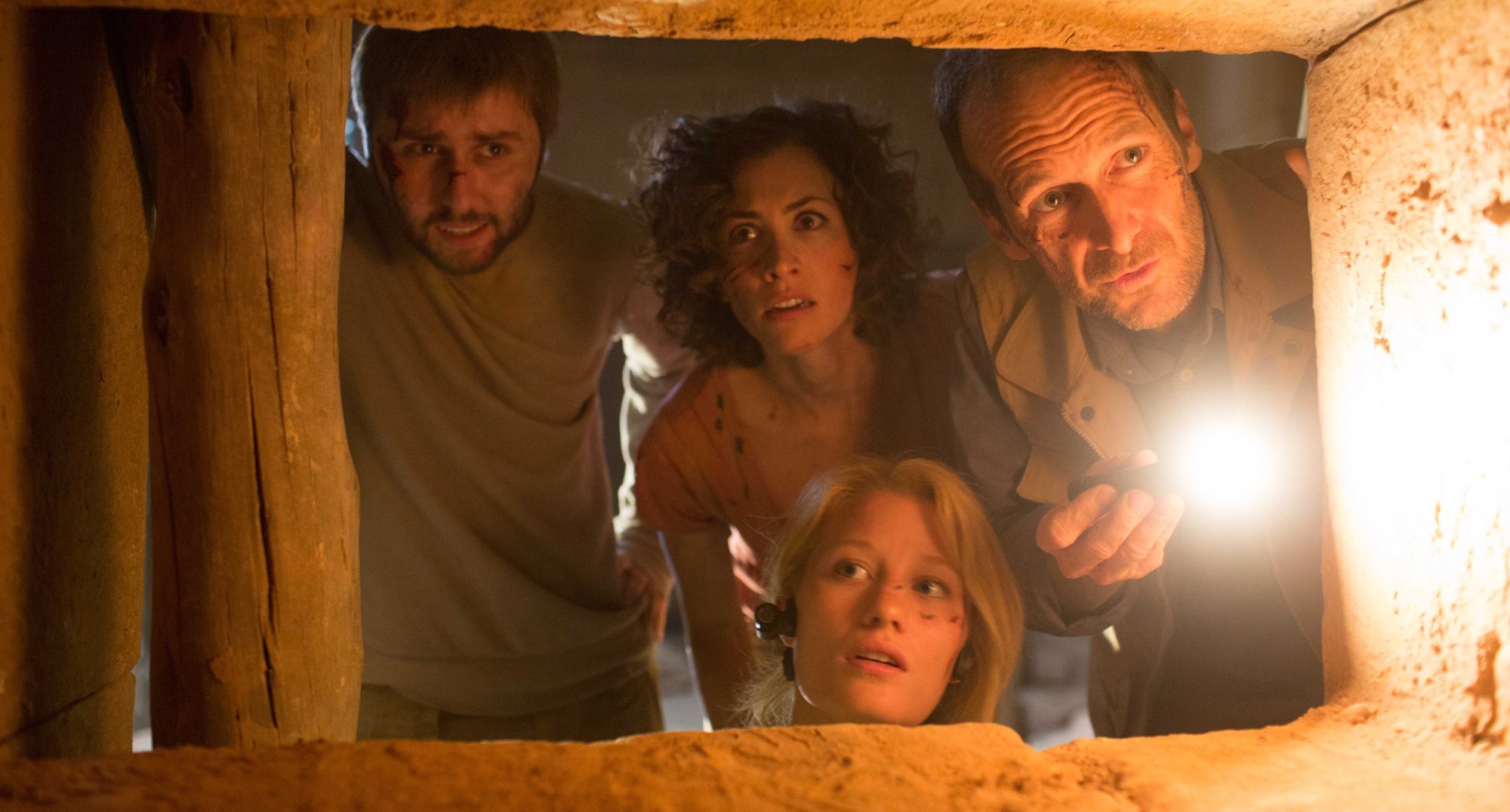 James Buckley, Christa Nicola, Ashley Hinshaw and Denis O'Hare in 20th Century Fox's The Pyramid (2014)