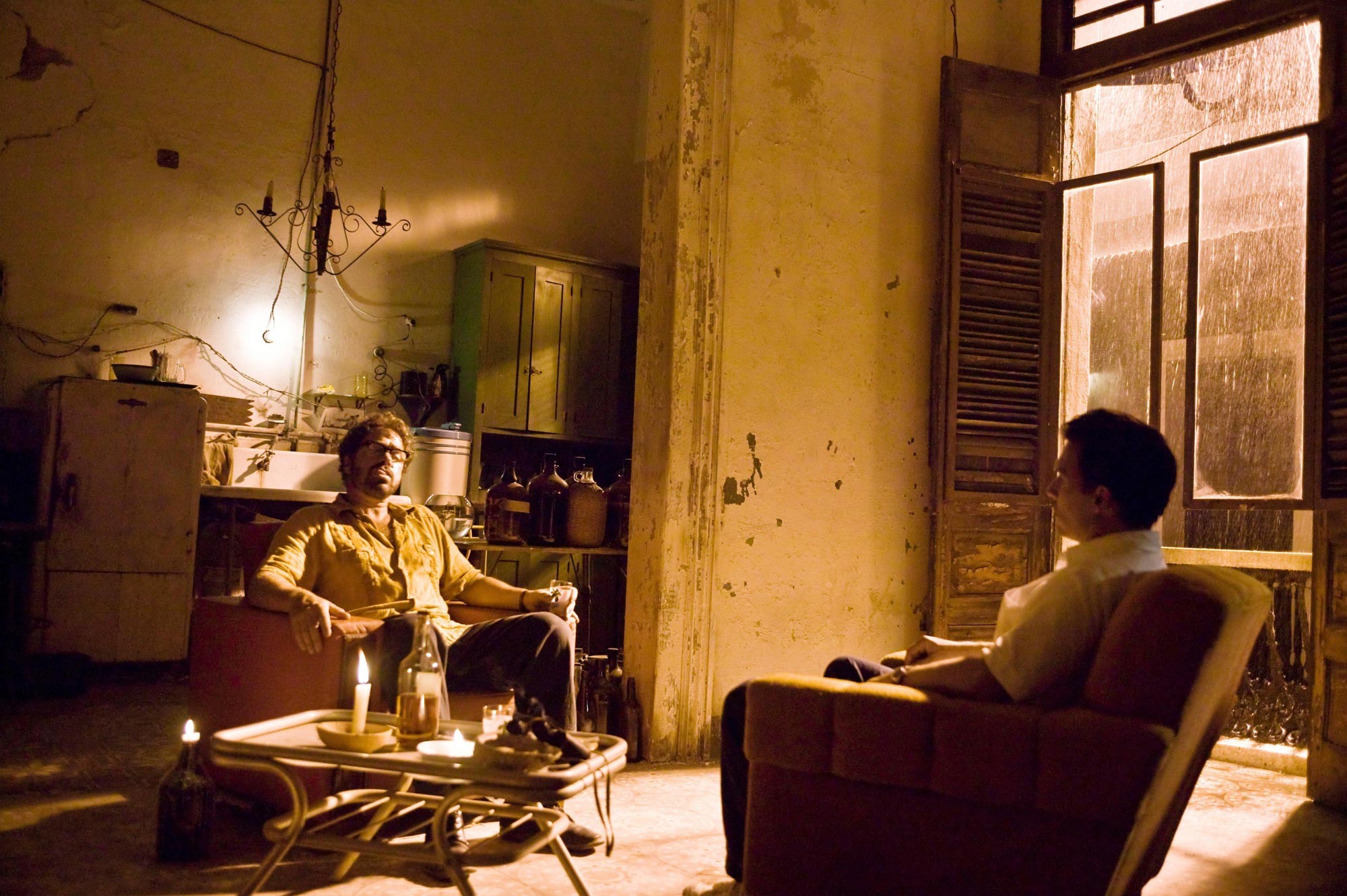 Michael Rispoli stars as Bob Sala and Johnny Depp stars as Paul Kemp in FilmDistrict's The Rum Diary (2011)