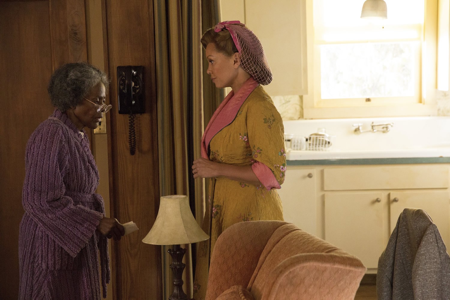 Cicely Tyson stars as Mrs. Watts and Vanessa Williams stars as Jessie Mae Watts in Lifetime's The Trip to Bountiful (2014). Photo credit by Bob Mahoney.