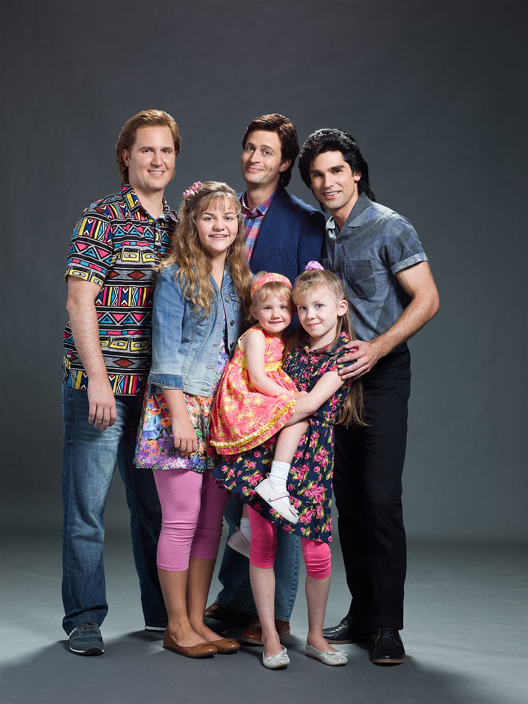 Justin Mader, Garrett Brawith, Justin Gaston, Shelby Armstrong, Kinslea Todd and Dakota Guppy in Lifetime's The Unauthorized Full House Story (2015)
