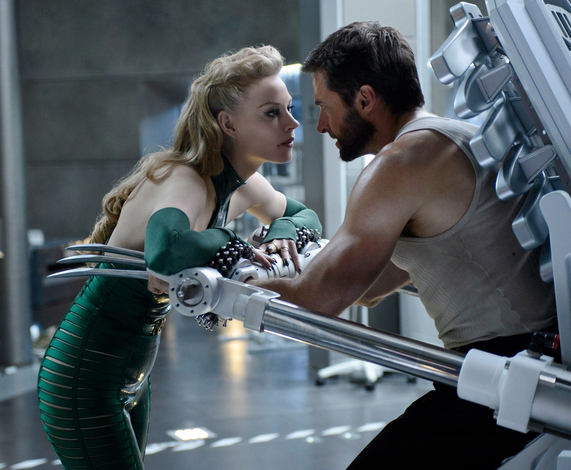 Svetlana Khodchenkova stars as Viper and Hugh Jackman stars as Logan/Wolverine in 20th Century Fox's The Wolverine (2013)