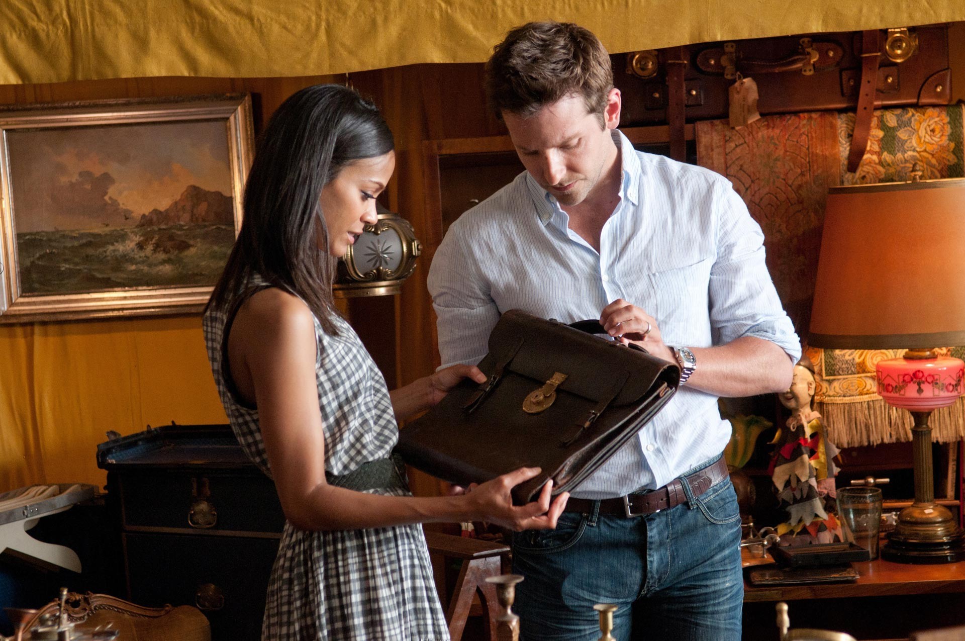 Zoe Saldana stars as Dora Jansen and Bradley Cooper stars as Rory Jansen in CBS Films' The Words (2012)