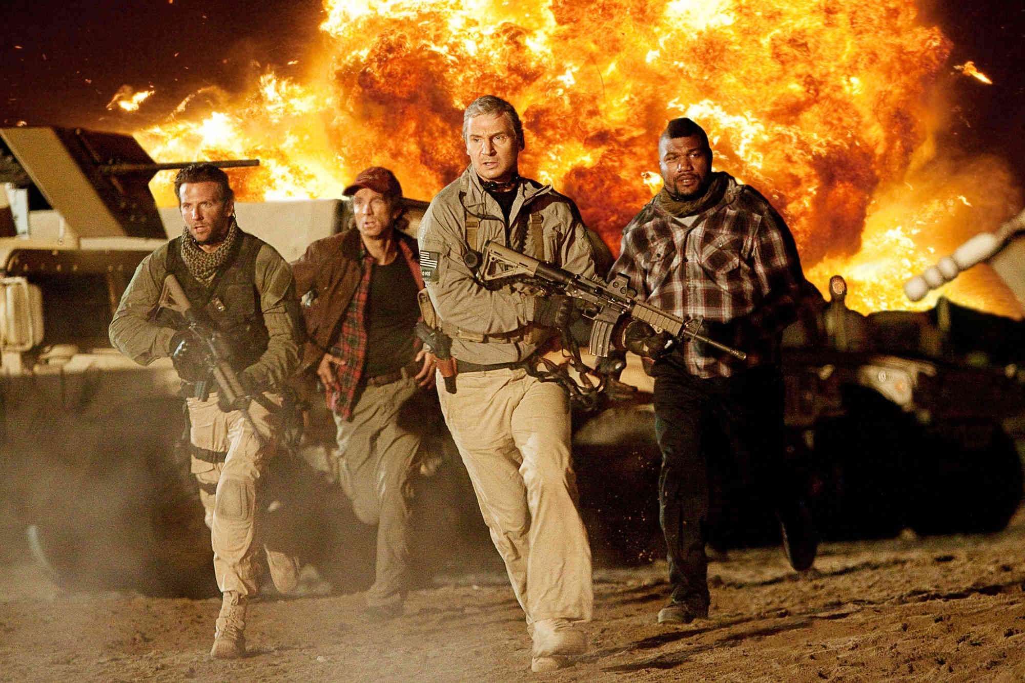 Bradley Cooper, Sharlto Copley, Liam Neeson and Quinton Jackson in The 20th Century Fox's The A-Team (2010)