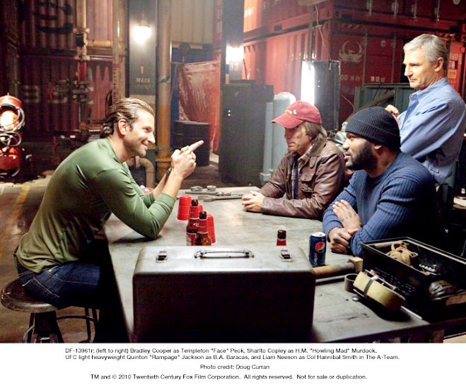 Bradley Cooper, Sharlto Copley, Liam Neeson and Quinton Jackson in The 20th Century Fox's The A-Team (2010)