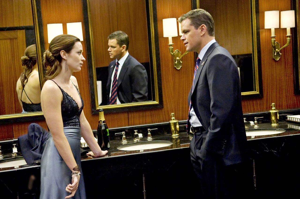 Emily Blunt stars as Elise Sellas and Matt Damon stars as David Norris in Universal Pictures' The Adjustment Bureau (2011)