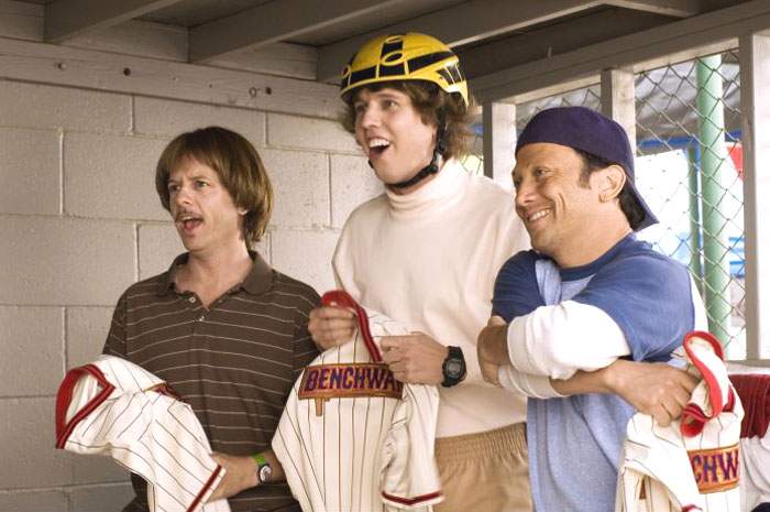 David Spade, Jon Heder and Rob Schneider in Columbia Pictures' The Benchwarmers (2006)