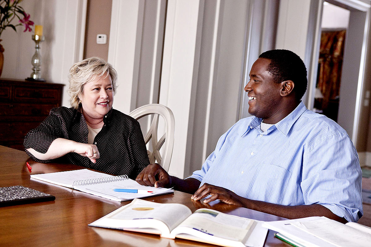 Kathy Bates stars as Miss Sue and Quinton Aaron stars as Michael Oher in The 20th Century Fox's The Blind Side (2009)