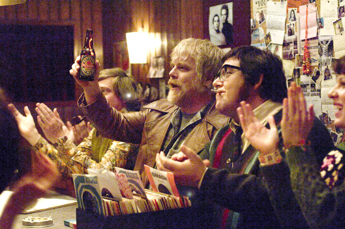 Philip Seymour Hoffman stars as The Count and Nick Frost stars as 'Doctor' Dave in Focus Features' Pirate Radio (2009)