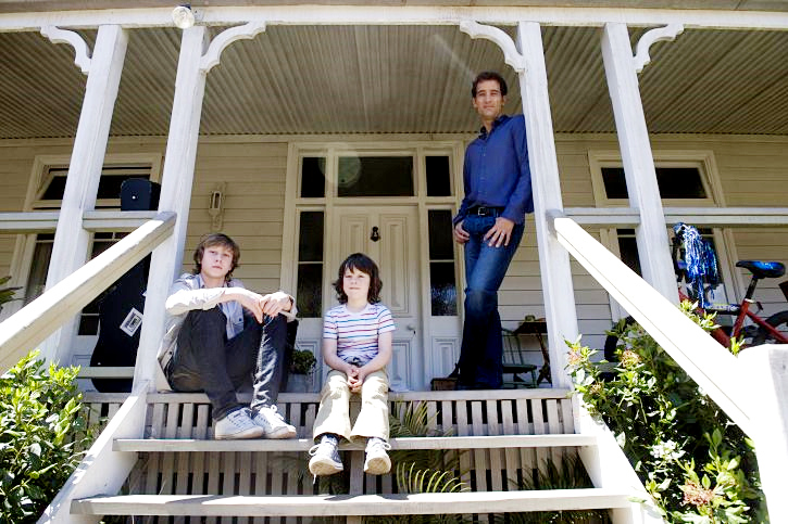 George MacKay, Nicholas McAnulty and Clive Owen in Miramax Films' The Boys Are Back (2009)