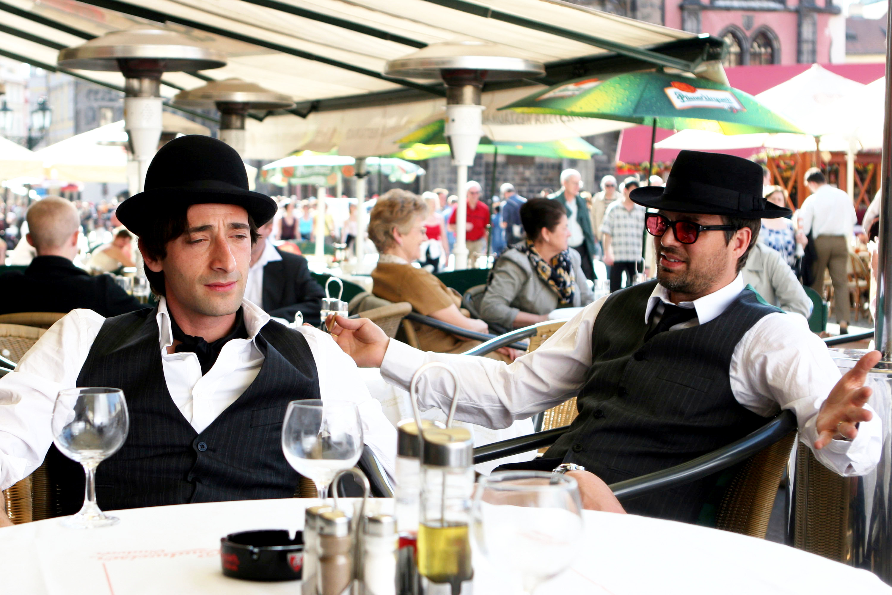Adrien Brody stars as Bloom and Mark Ruffalo stars as Stephen in Summit Entertainment's The Brothers Bloom (2009)
