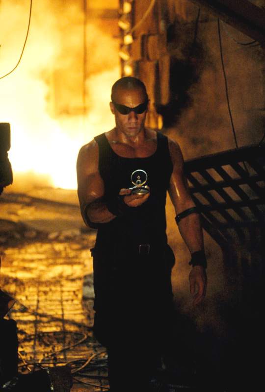 Vin Diesel as Riddick in Universal Pictures' The Chronicles of Riddick (2004)