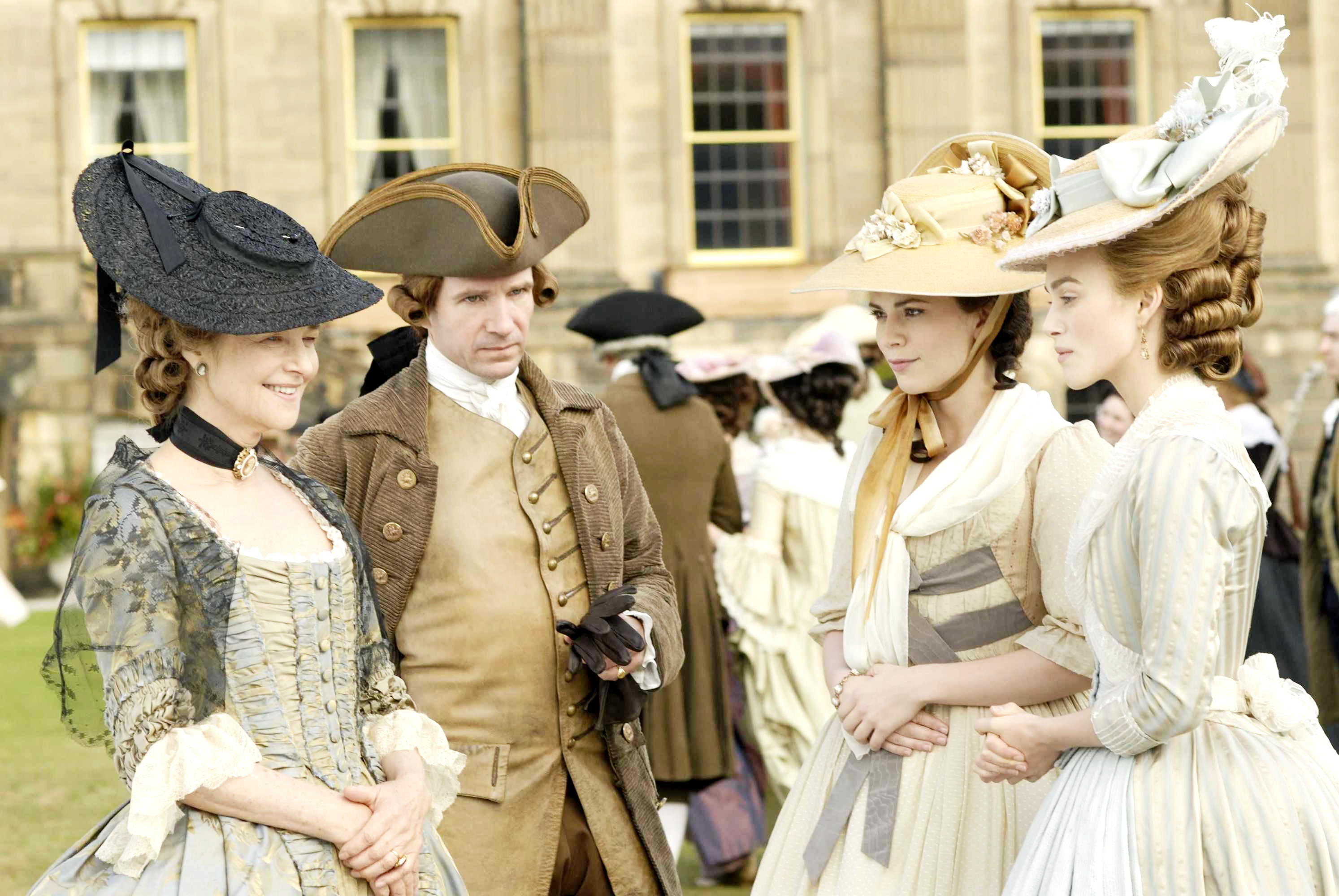 Charlotte Rampling, Ralph Fiennes, Hayley Atwell and Keira Knightley in Paramount Vantage's The Dutchess (2008). Photo credit by Nick Wall.