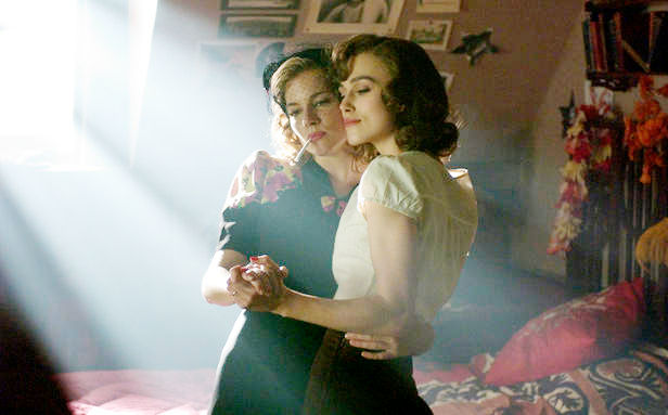 Sienna Miller stars as Caitlin MacNamara and Keira Knightley stars as Vera Phillips in Lionsgate Films' The Edge of Love (2009)