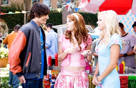 Tyson Ritter, Emma Stone and Anna Faris in Columbia Pictures' The House Bunny (2008)