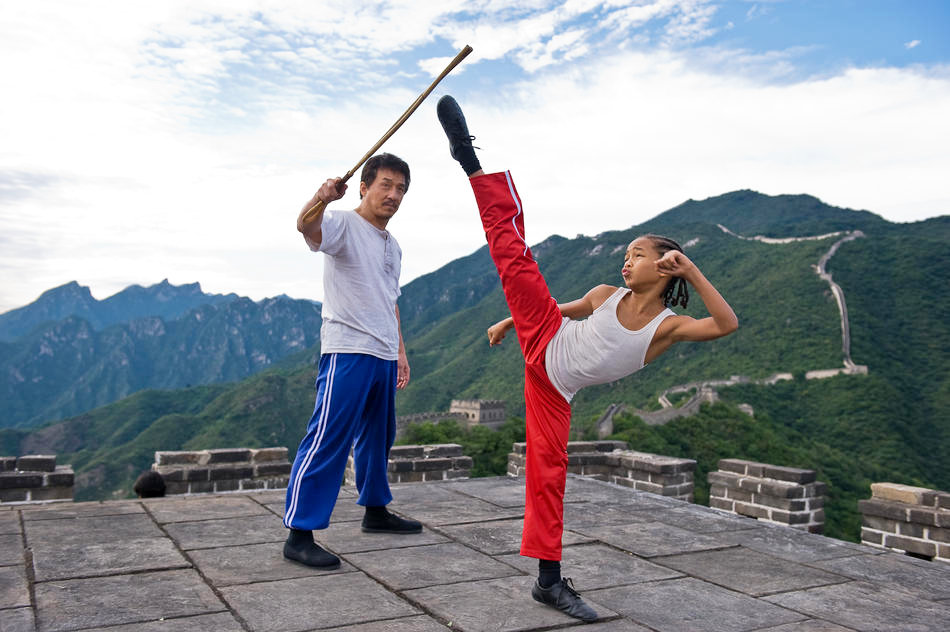 Jackie Chan stars as Mr. Han and Jaden Smith stars as Dre Parker in Columbia Pictures' The Karate Kid (2010)