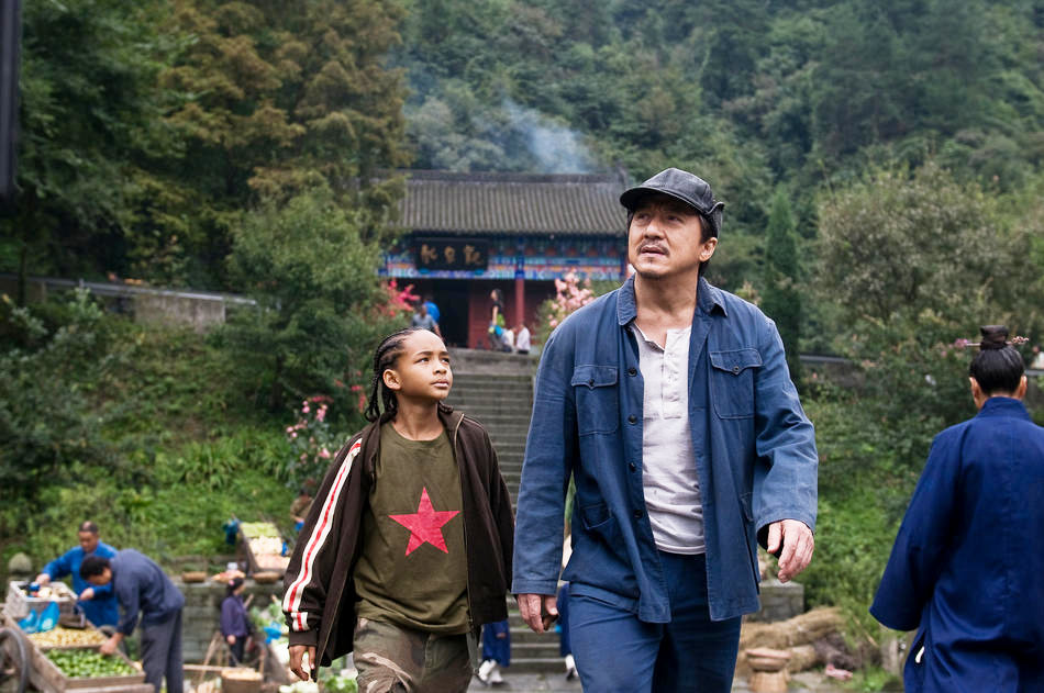 Jaden Smith stars as Dre Parker and Jackie Chan stars as Mr. Han in Columbia Pictures' The Karate Kid (2010)