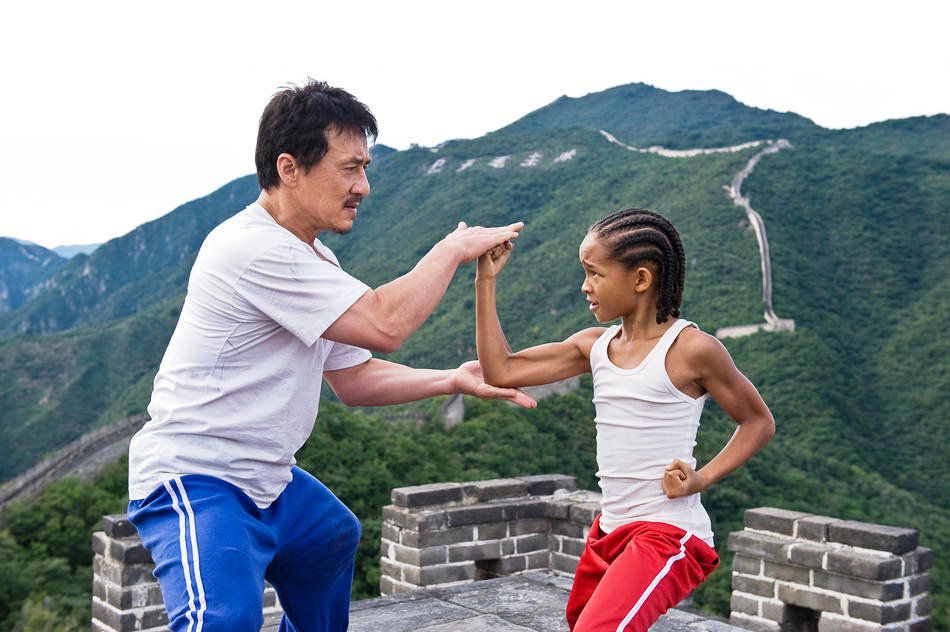 Jackie Chan stars as Mr. Han and Jaden Smith stars as Dre Parker in Columbia Pictures' The Karate Kid (2010)