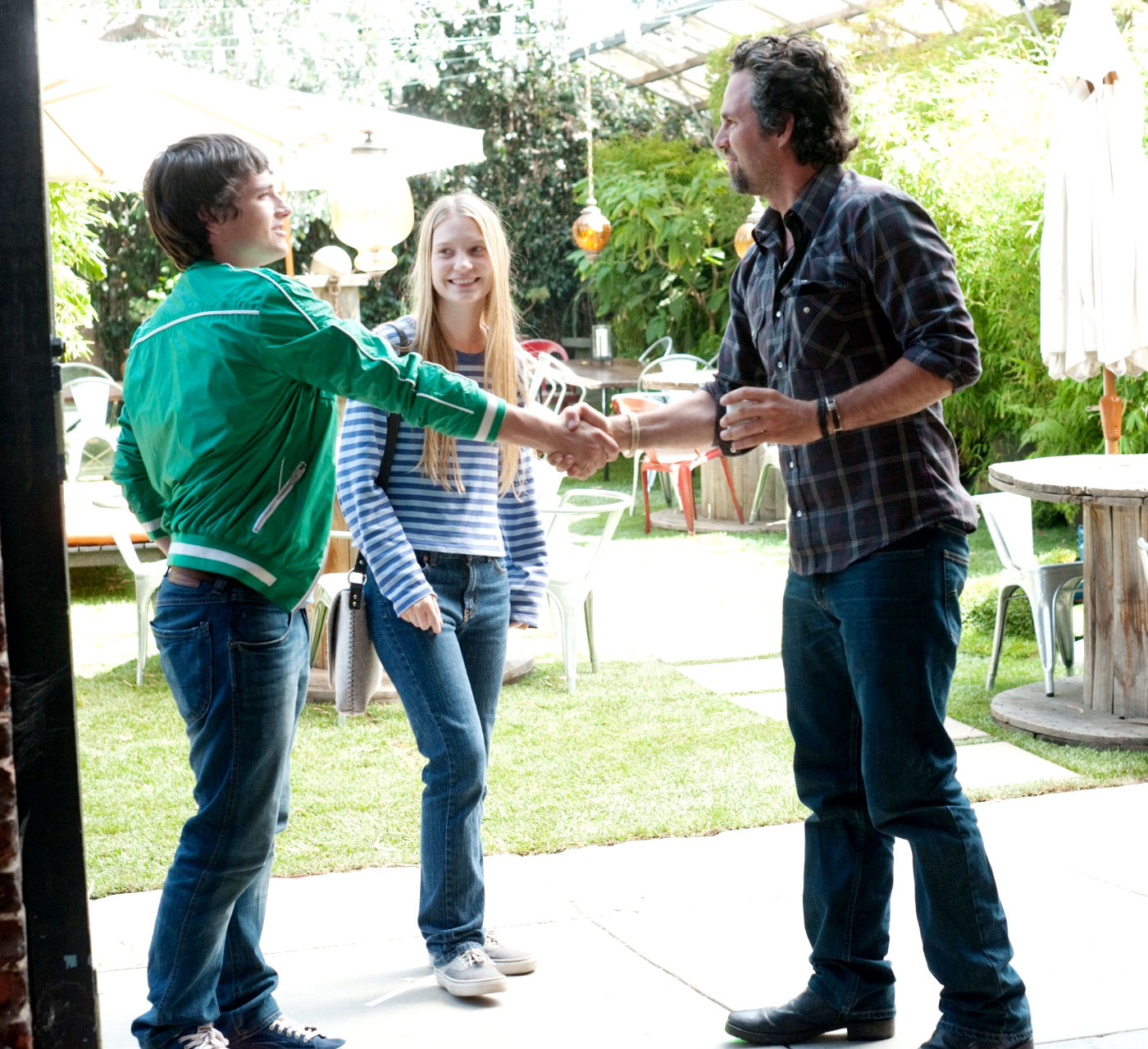 Josh Hutcherson, Mia Wasikowska and Mark Ruffalo in Focus Features' The Kids Are All Right (2010)