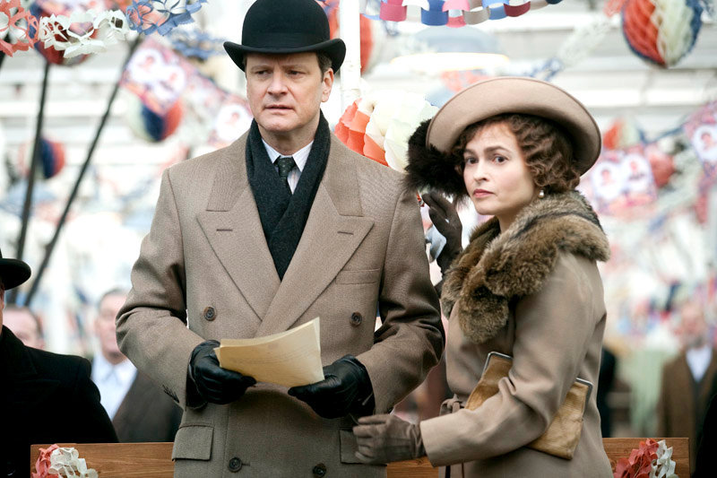 Colin Firth stars as King George VI and Helena Bonham Carter stars as Queen Elizabeth in The Weinstein Company's The King's Speech (2010)