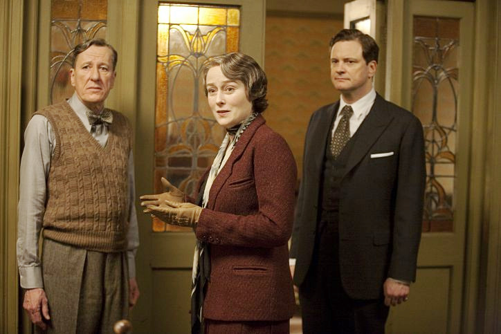 Geoffrey Rush stars as Lionel Logue and Colin Firth stars as King George VI in The Weinstein Company's The King's Speech (2010)