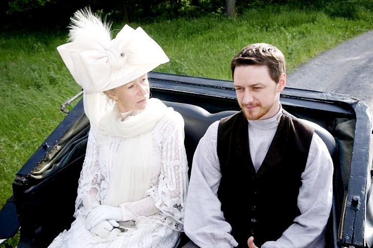 Helen Mirren stars as Sofya Tolstoy and James McAvoy stars as Valentin Bulgakov in Sony Pictures Classics' The Last Station (2009)